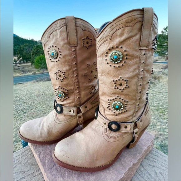 DINGO Addie Heeled Cowboy Western Boots Women’s size 9.5 D1566 Turquoise… - Picture 8 of 14
